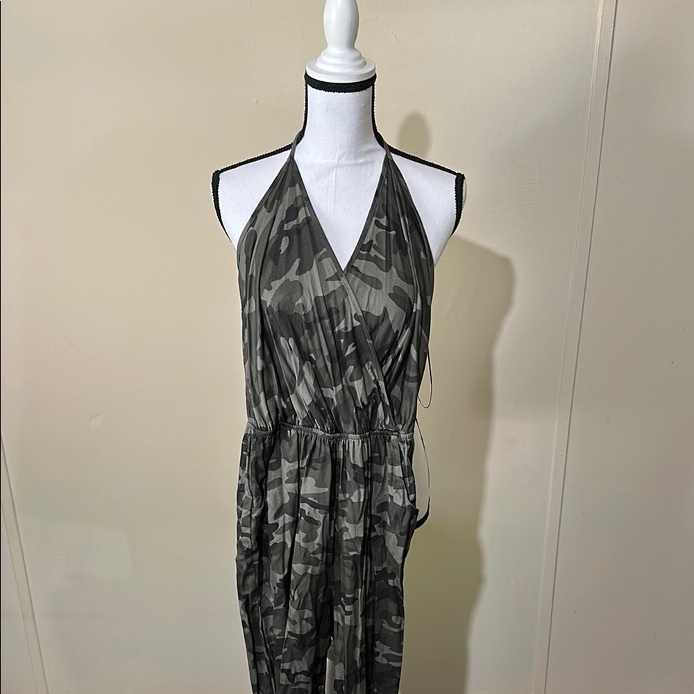 Camouflage Halter Jumpsuit